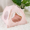 Indoor Tent Pet Bed with Reversible Cushion for Cats and Dogs