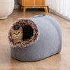 Enclosed Plush Pet Bed with Carry Handle
