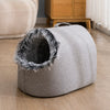 Enclosed Plush Pet Bed with Carry Handle