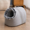 Enclosed Plush Pet Bed with Carry Handle