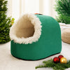 Enclosed Plush Pet Bed with Carry Handle