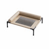 Elevated Faux Leather Pet Cot Bed for Dogs and Cats