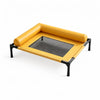 Elevated Faux Leather Pet Cot Bed for Dogs and Cats