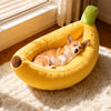 Banana-Shaped Pet Bed for Cats and Small to Medium Dogs