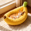 Banana-Shaped Pet Bed for Cats and Small to Medium Dogs