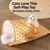 Foldable Cat Tunnel Toy with Crinkle Paper