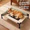 Elevated Pet Cot with Detachable Cushion and Mesh Surface
