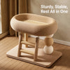 Space-Saving Cat Scratcher Bed with Braided Sisal Rope