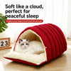 Semi-Enclosed Pet Bed for Cats and Small Dogs