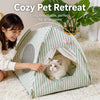 Indoor Tent Pet Bed with Reversible Cushion for Cats and Dogs