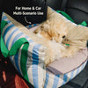 Car Pet Bed with Removable Cover and Seat Belt Strap