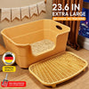 Large Semi-Enclosed Cat Litter Box