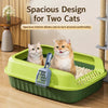 Spacious Cat Litter Box for Kittens and Adult Cats
