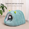 Enclosed Plush Cat Bed with Tunnel Design