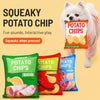 Plush Potato Chip Squeaky Toy for Dogs and Cats