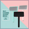 Cushioned Pet Pin Brush for Fluffing and Detangling
