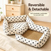 Washable Sofa-Style Pet Bed with Reversible Removable Pad