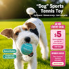 Synthetic Leather Tennis Ball Dog Toy for Fetch and Tug