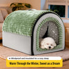Enclosed Pet Bed with Covered Sleeping Space