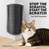 Wall-Mounted Cat Corner Scratcher and Grooming Toy