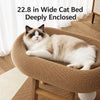 Space-Saving Cat Scratcher Bed with Braided Sisal Rope