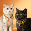 Adjustable Nylon Pet Collar with Bell and Camphor Wood Detail
