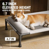 Elevated Faux Leather Dog Bed with Removable Washable Cover