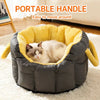 Faux Leather Enclosed Car Pet Carrier for Small Pets