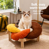 Petal-Shaped Elevated Cat & Small Dog Bed with Removable Cover