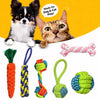 Squeaky Knotted Rope Chew Toy for Small and Medium Dogs