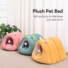 Enclosed Plush Cat Bed with Tunnel Design