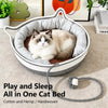 Cat Bed with Built-In Scratcher and Removable Washable Mat