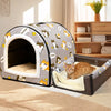 Waterproof Semi-Enclosed Pet Bed for Small Dogs and Cats