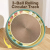 Round Kraft Paper Cat Scratcher with Built-In Toy Balls