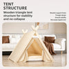 Semi-Enclosed Canvas Tent House for Small Dogs
