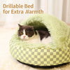 Semi-Enclosed Winter Pet Bed for Cats & Small Dogs, Shell Design