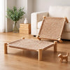 Wicker Cat Bed with Scratching Area