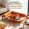 Elevated Faux Leather Cot Bed for Dogs and Cats