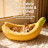 Banana-Shaped Pet Bed for Cats and Small to Medium Dogs