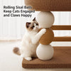 Space-Saving Cat Scratcher Bed with Braided Sisal Rope