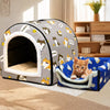 Waterproof Semi-Enclosed Pet Bed for Small Dogs and Cats