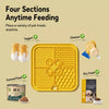 4-Grid Silicone Lick Mat for Dogs, 7.9-Inch Square