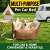Portable Faux Leather Car Bed for Small Dogs and Cats
