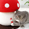 Mushroom Cat Scratching Post with Vertical Scratching Surface