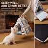 Plaid Semi-Enclosed Pet Tent for Cats and Small Dogs