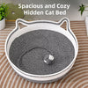 Cat Bed with Built-In Scratcher and Removable Washable Mat