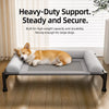 Elevated Faux Leather Dog Bed with Removable, Washable Design