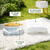 Striped Washable Pet Bed for Dogs & Cats