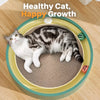 Round Kraft Paper Cat Scratcher with Built-In Toy Balls