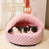 Semi-Enclosed Winter Pet Bed for Cats & Small Dogs, Shell Design